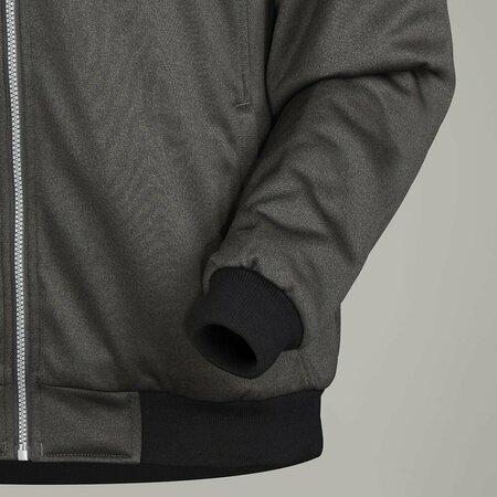 Pioneer Heated Fleece Hoodie Jacket w/ Detachable Hood, Charcoal, 2XL V3210440U-2XL